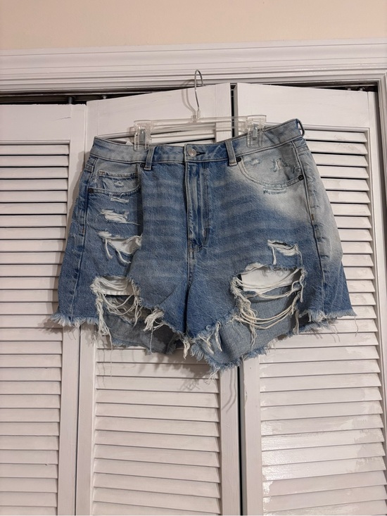 American Eagle Outfitters Pants - American Eagle Outfitters Light Blue Distressed Denim Cutoff Shorts